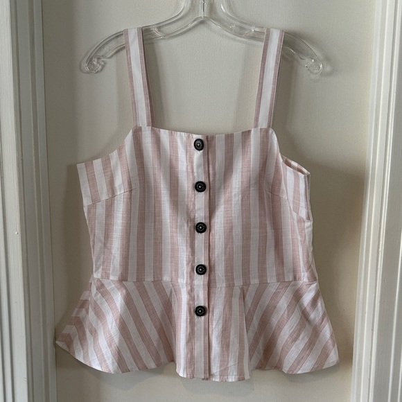 Barbour Pink and White Striped Tank Top - Picture 1 of 4